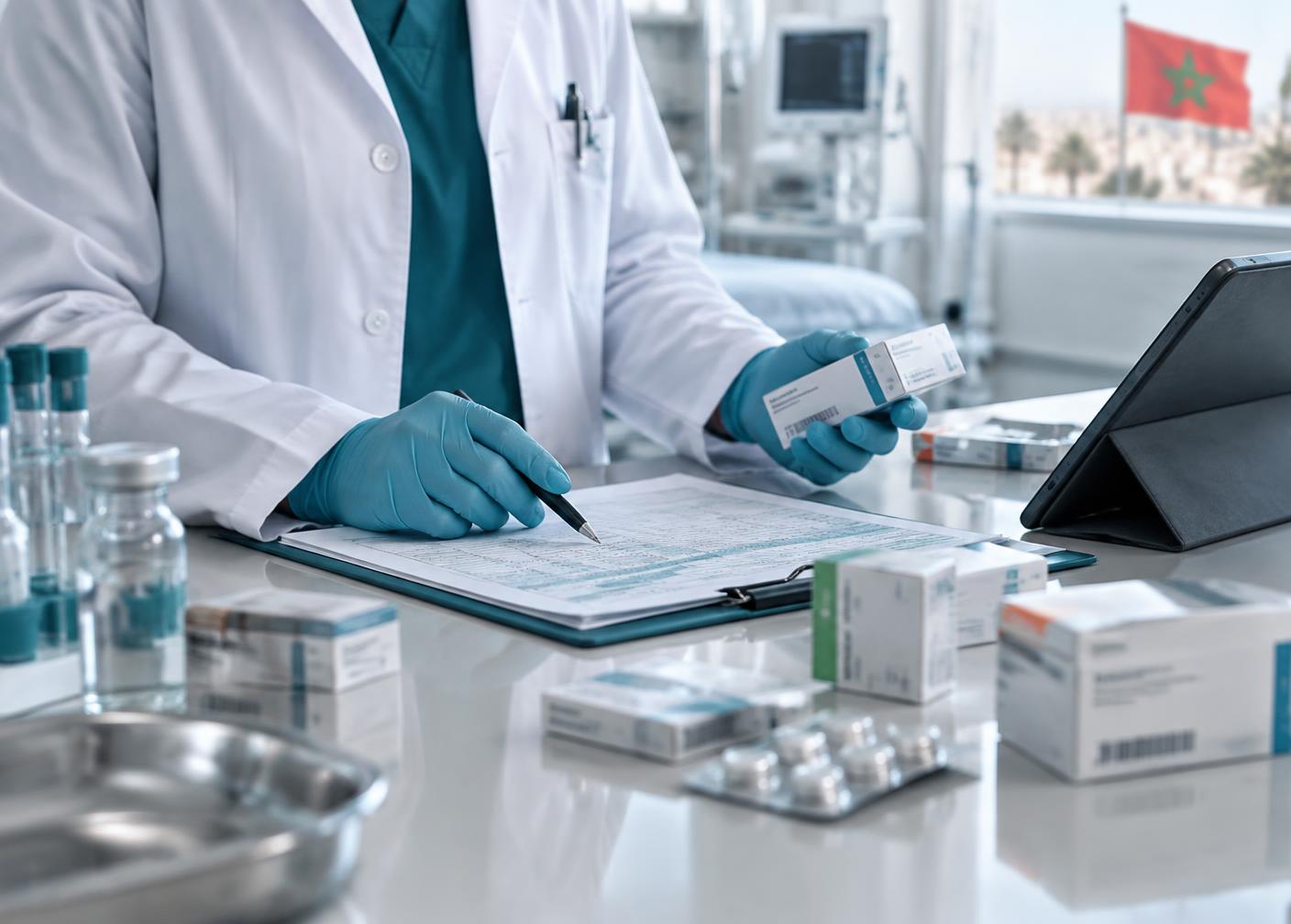 Pharmacien clinicien analysant un traitement médicamenteux